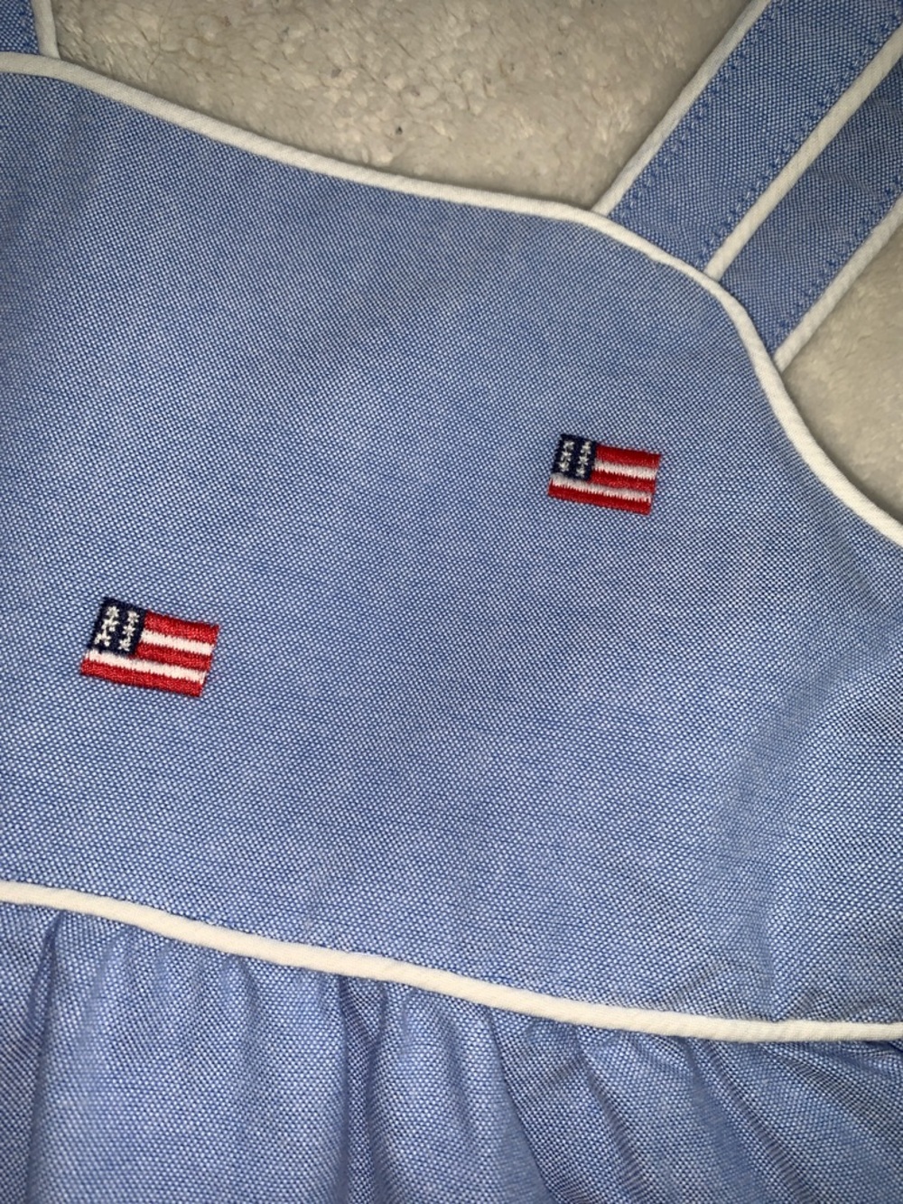 NWT Janie and Jack Embroidered Flag Set 12-18M Baby Girl Patriotic - Picture 3 of 8